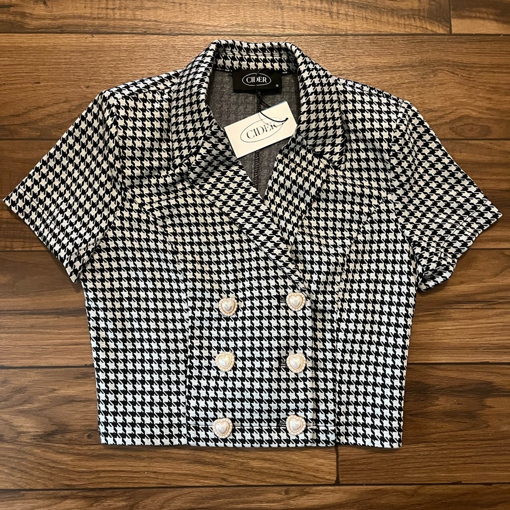 Cider double breasted crop top